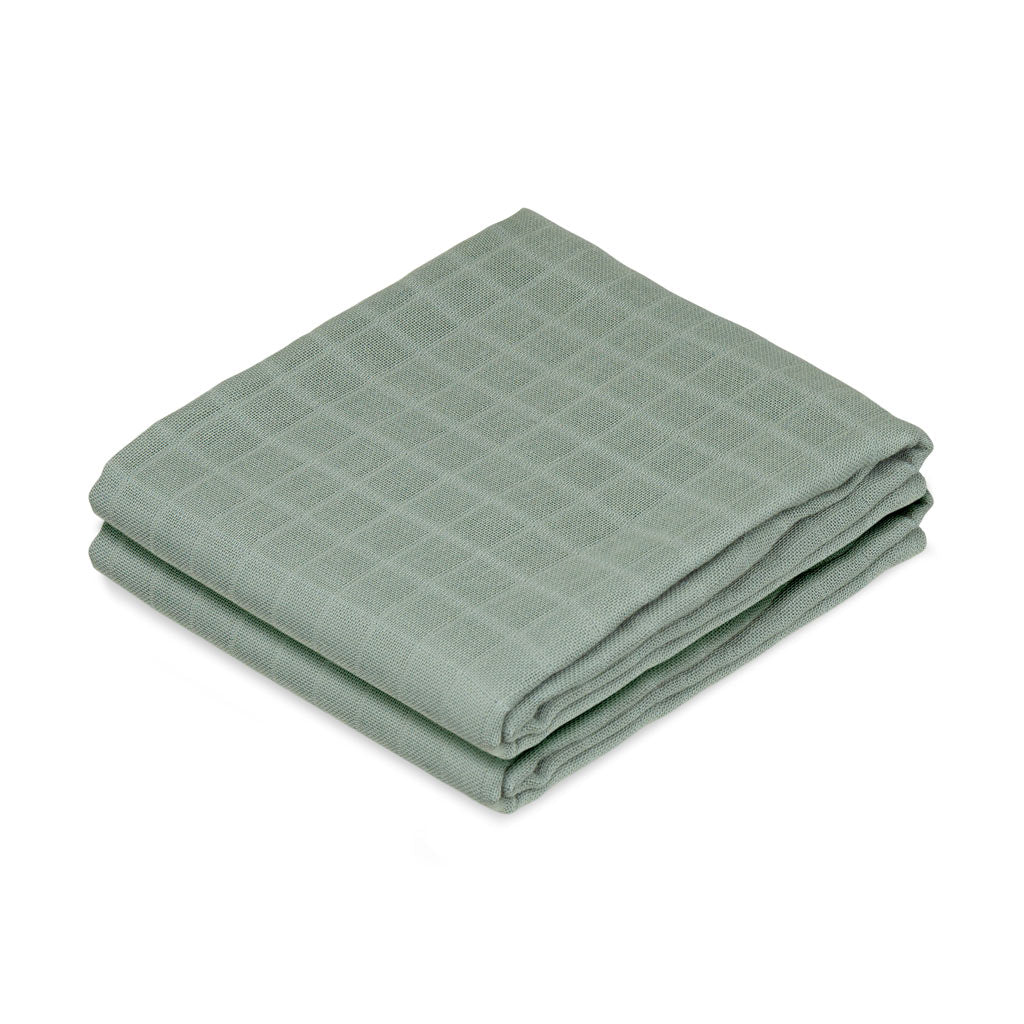 Langes en mousseline. set de 2 - GOTS - Ivy Green