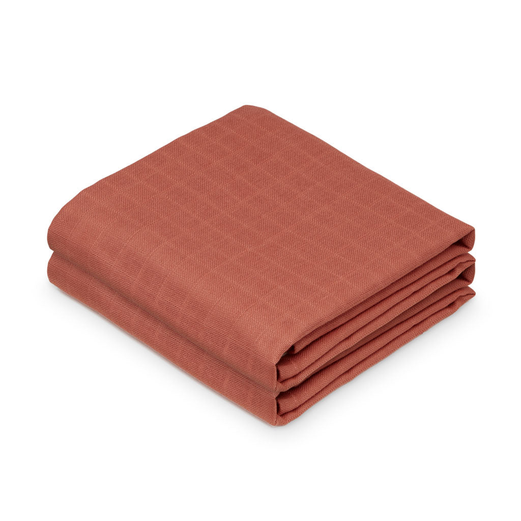 Langes en mousseline, set de 2 - GOTS - Sienna