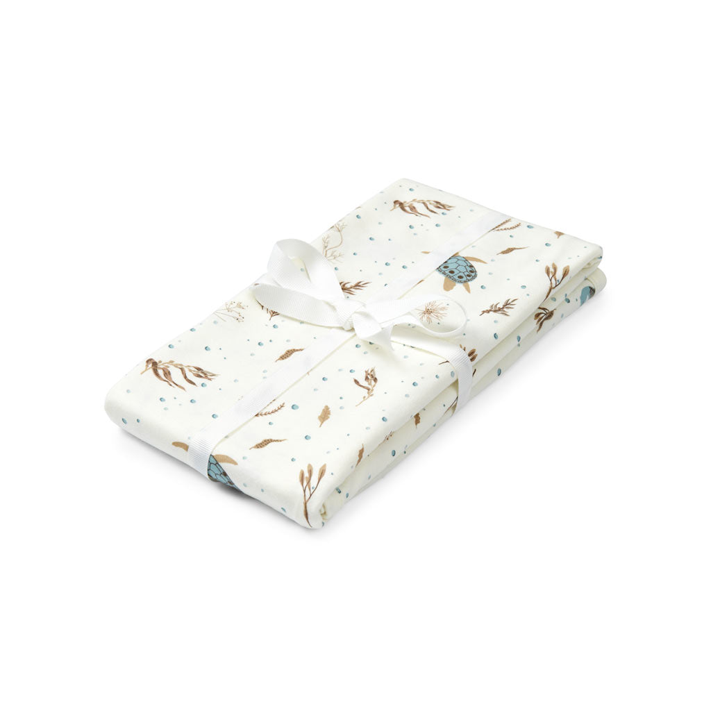Jersey Swaddle - GOTS - Sea Garden