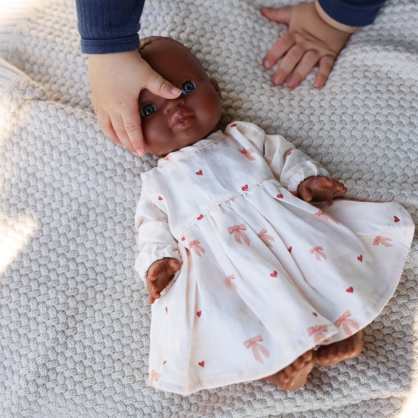 Ensemble de vêtements et bonnet pour poupée - GOTS - Bows