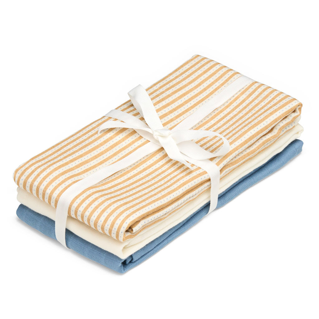 Lingettes de Toilette en Mousseline, set de 3 - GOTS - Oatfield