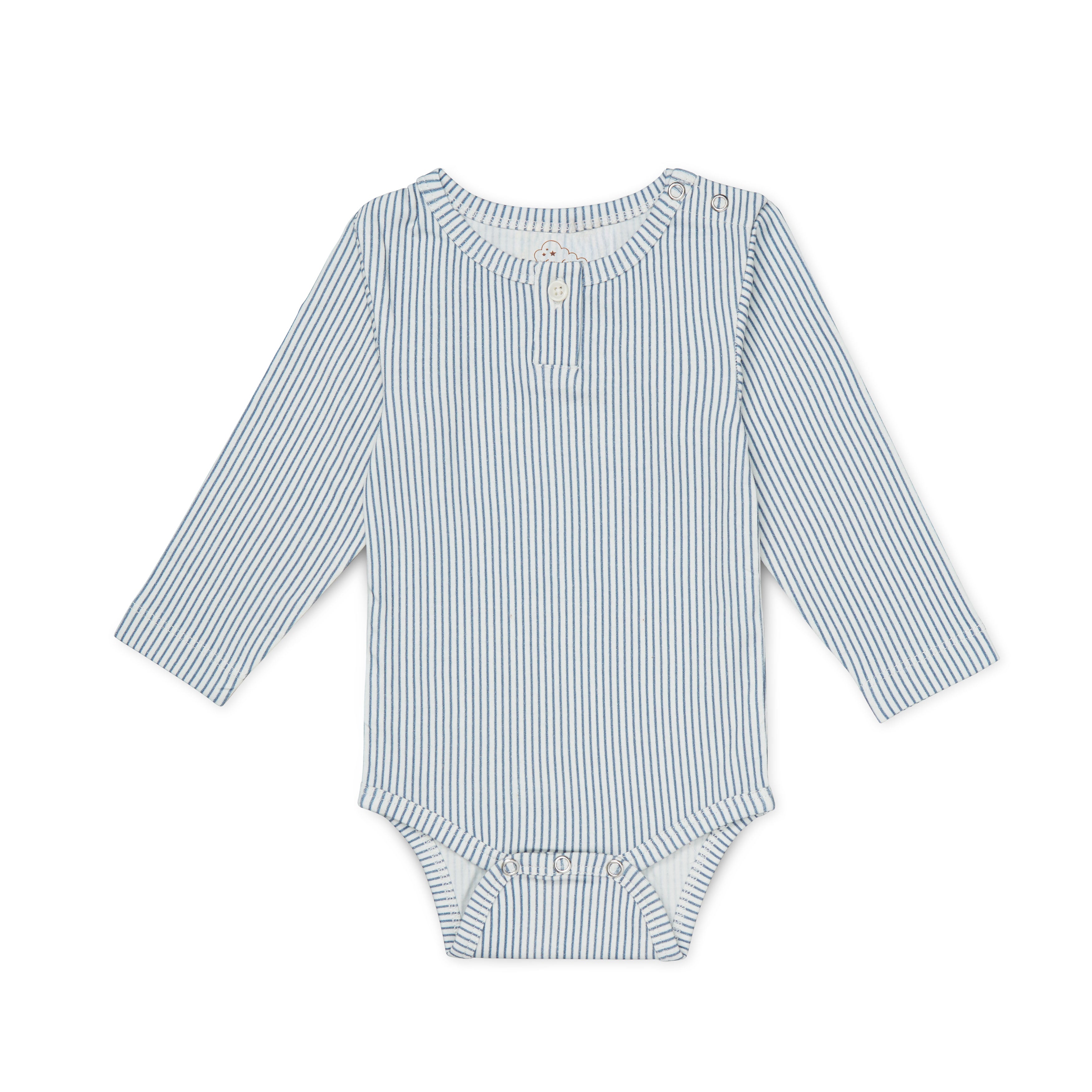 Long Sleeved Body William - GOTS - Classic Stripes Blue