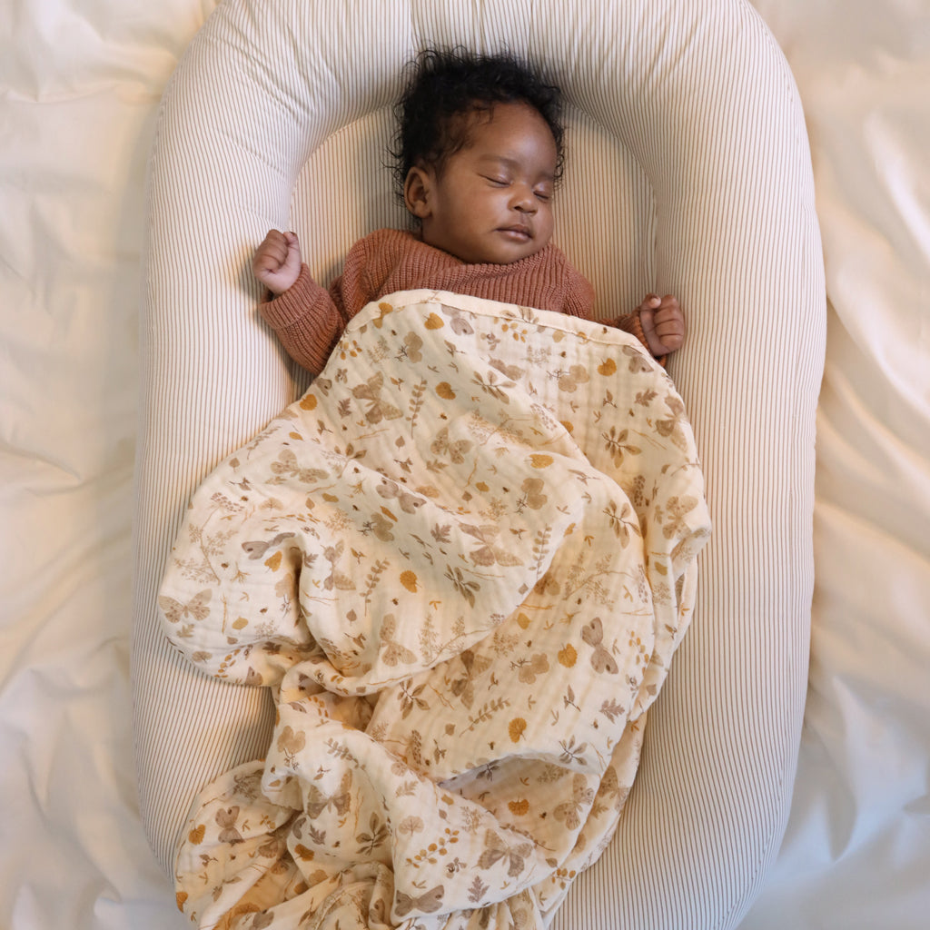 Muslin Baby Blanket - GOTS Butterflies