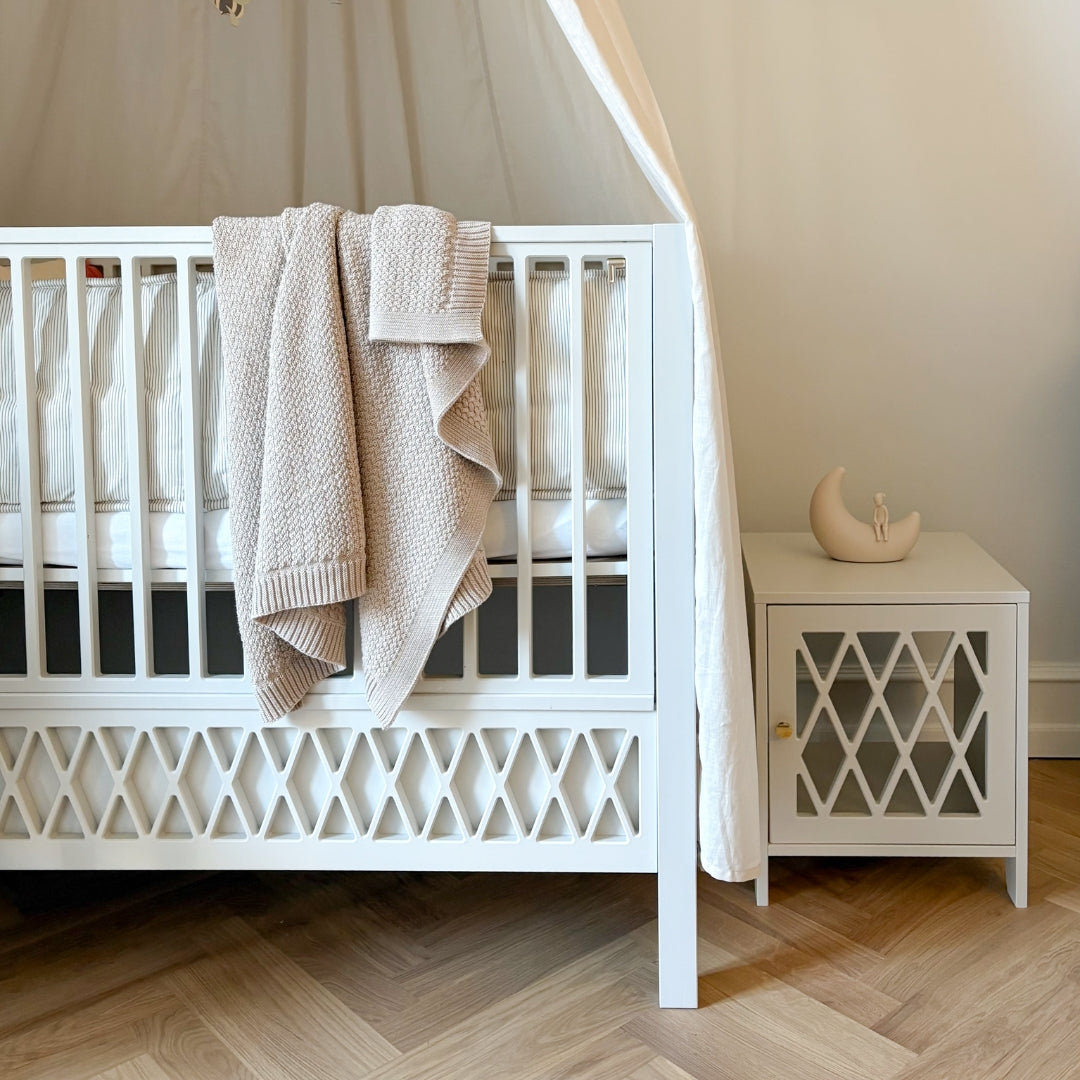 Harlequin Bedside Table - White