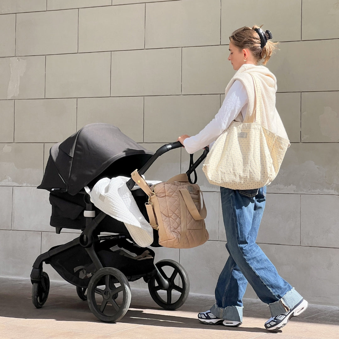 Changing Bag w/pram straps - OCS - Camel