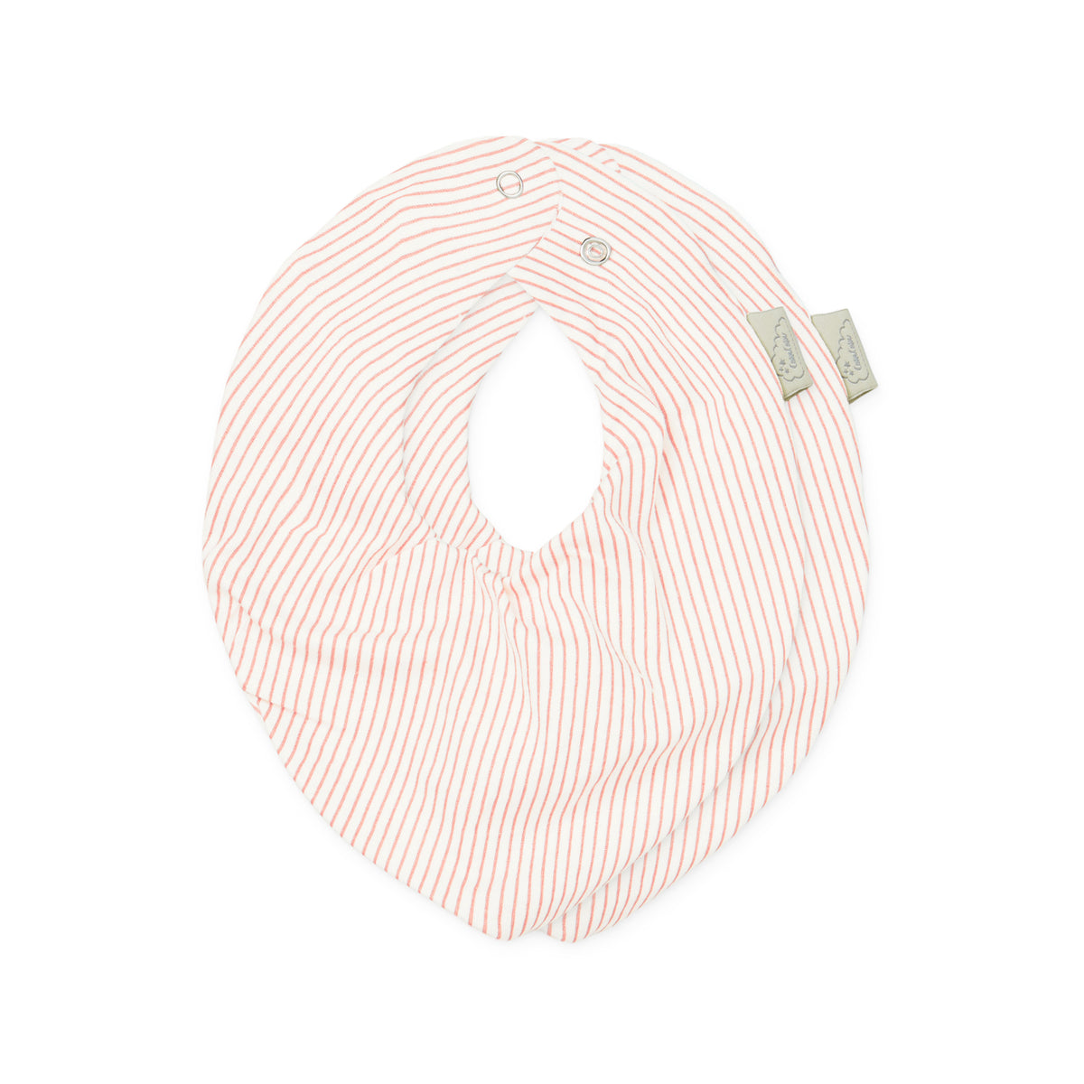 Bandana Bib, Jersey, 2-Pack - GOTS - Classic Stripes Rose