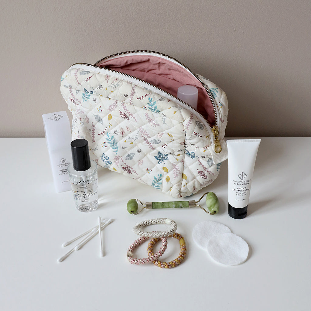 Trousse de toilette - OCS Pressed Leaves Rose