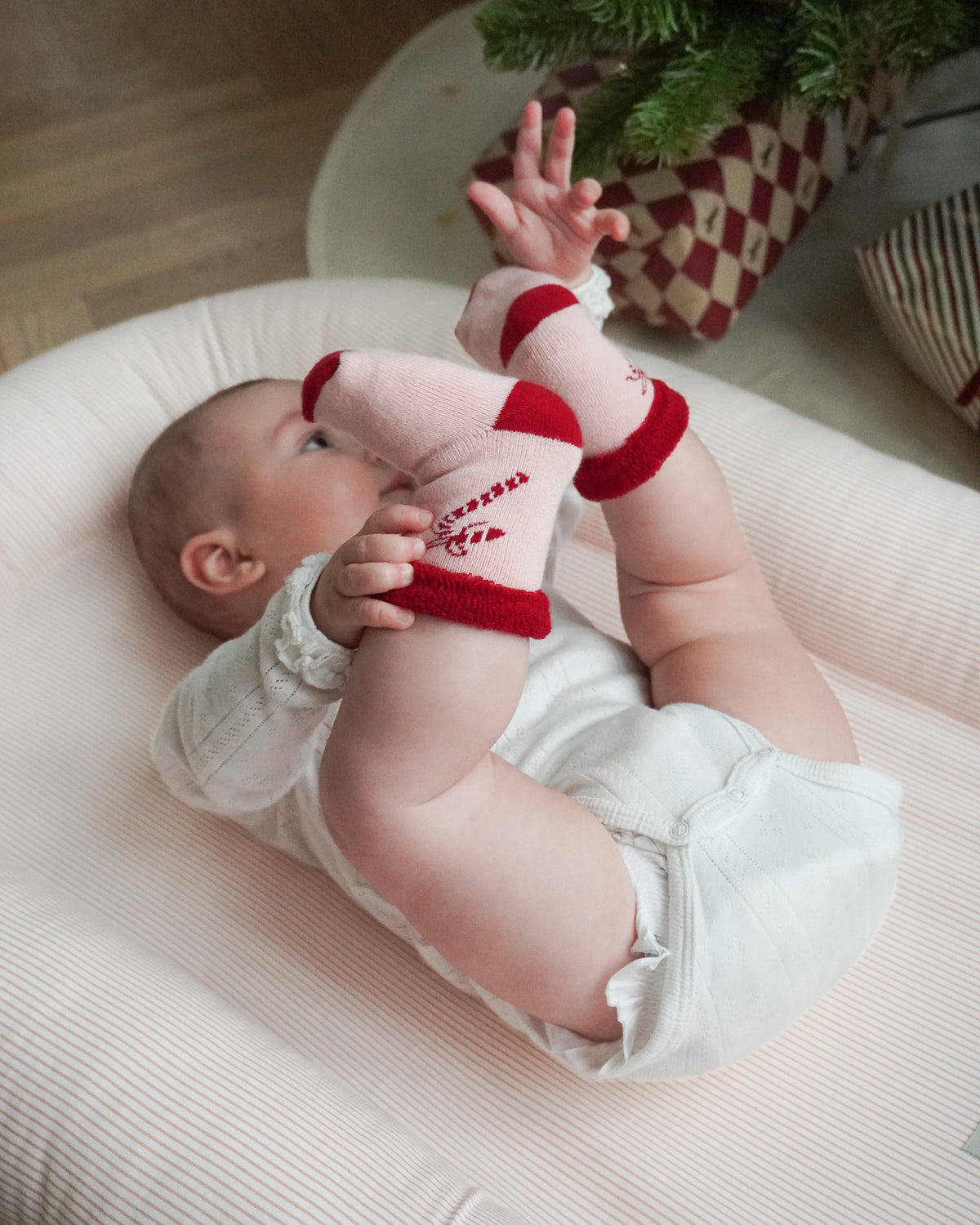 Chaussettes en Éponge Safi, 13-15 - Candy Cane - 3 Pack