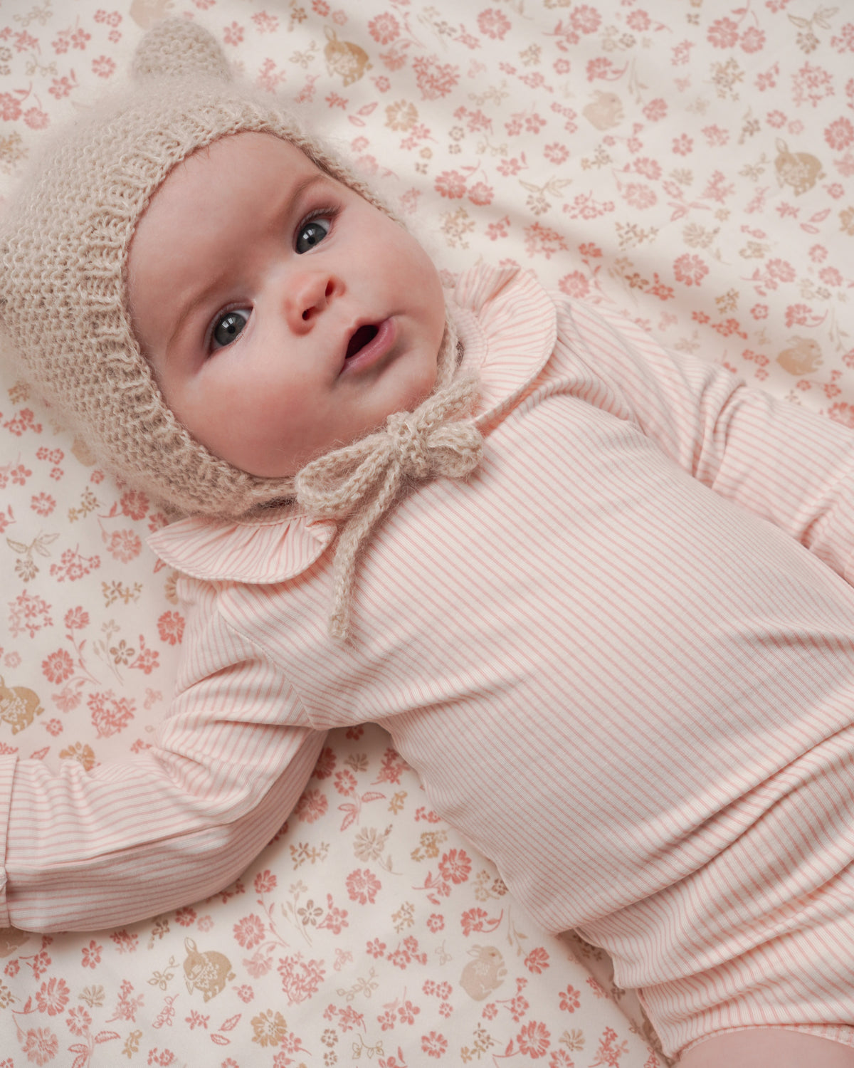 Body manches longues Holly, 56 cm - GOTS - Classic Stripes Rose