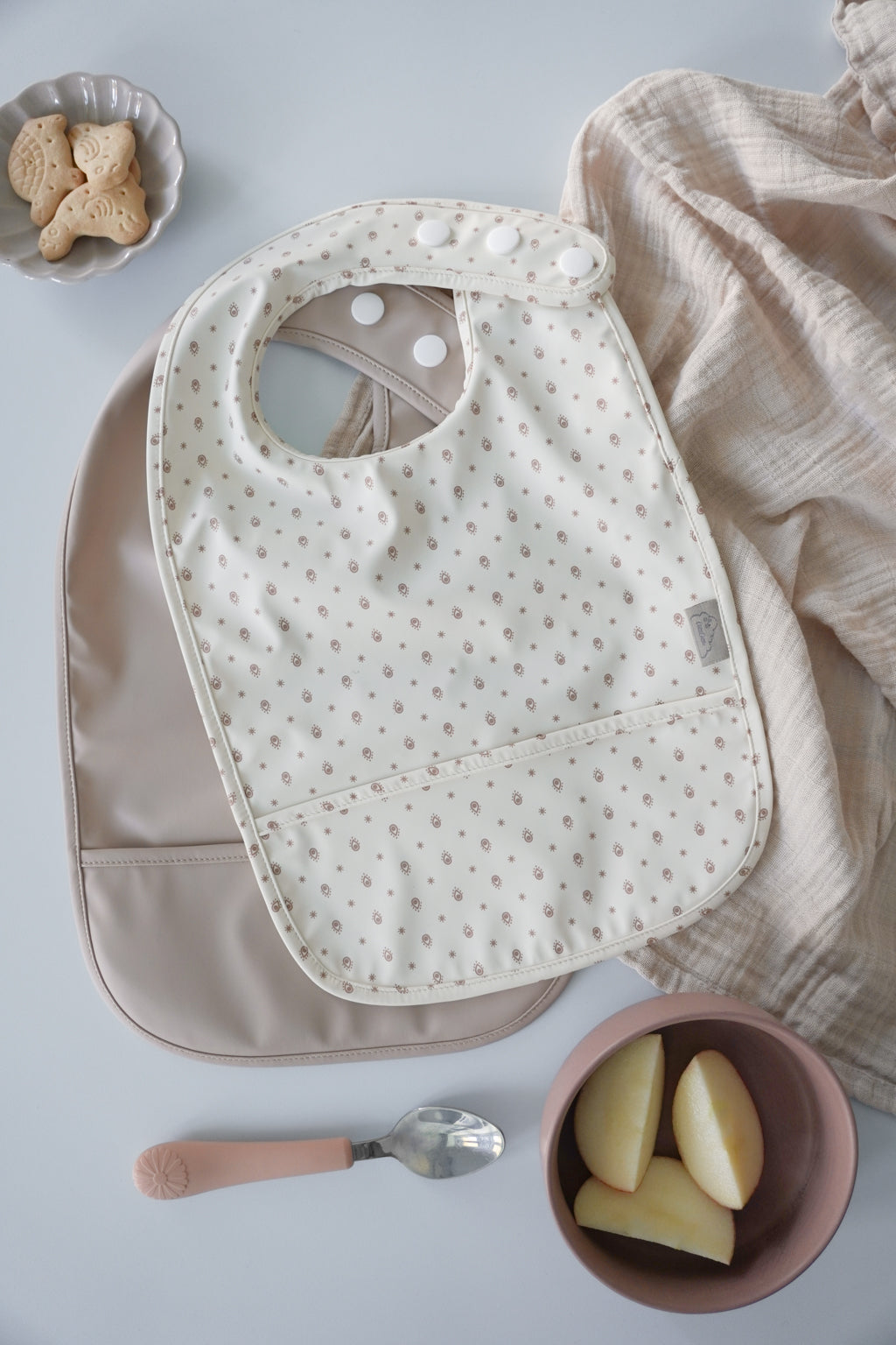Bavoir avec poche, lot de 2 - Rowan