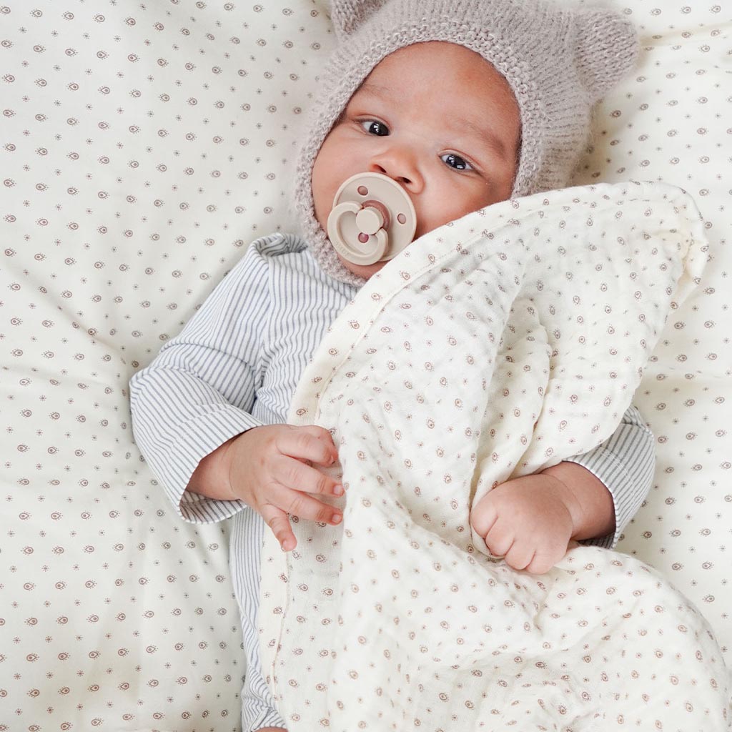 Couverture bébé en mousseline- GOTS - Rowan