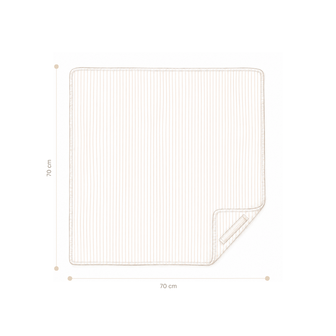 Lingettes de Toilette en Mousseline, set de 3 - GOTS - Caprice