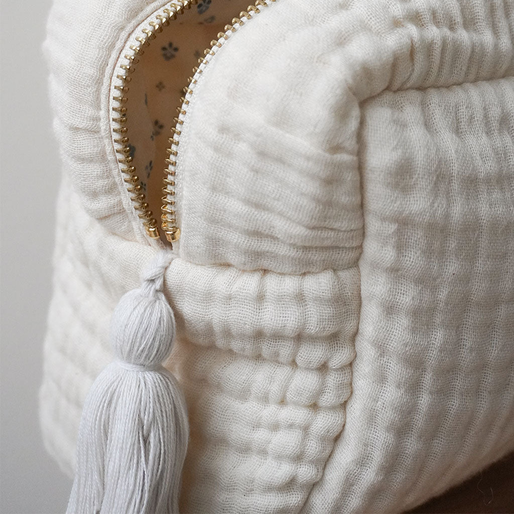 Muslin Toiletry Bag - OCS - Antique White