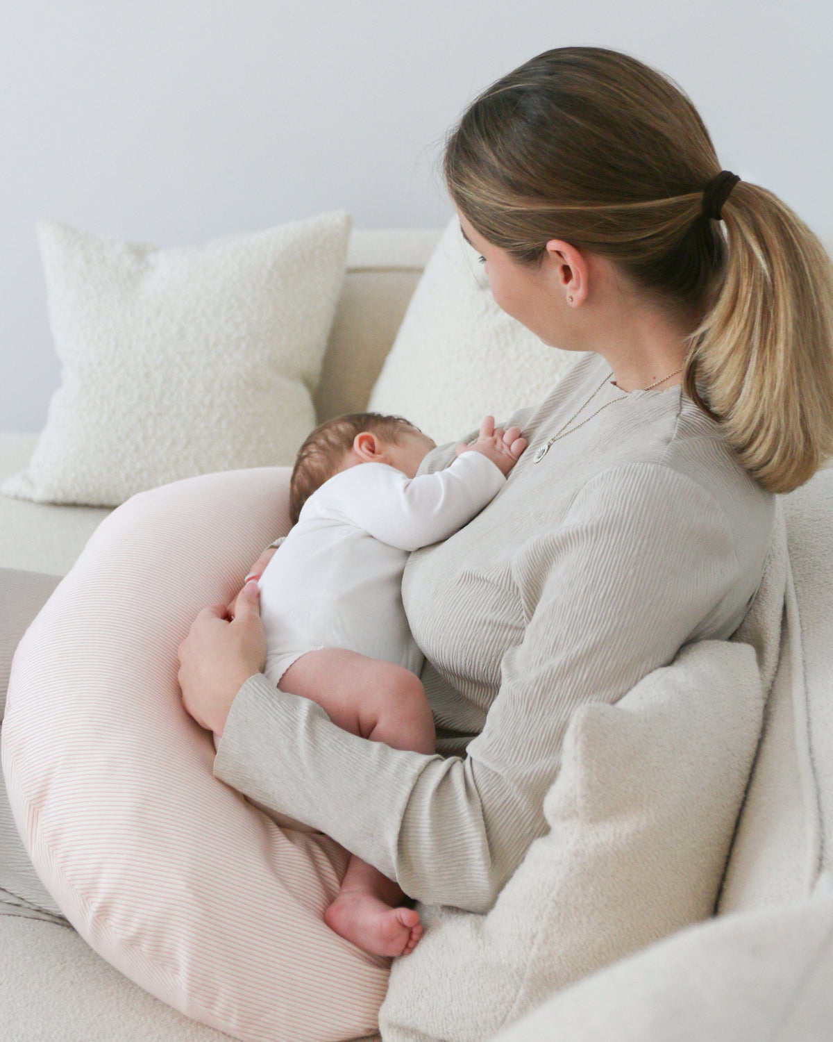 Nursing Pillow - OCS - Classic Stripes Rose