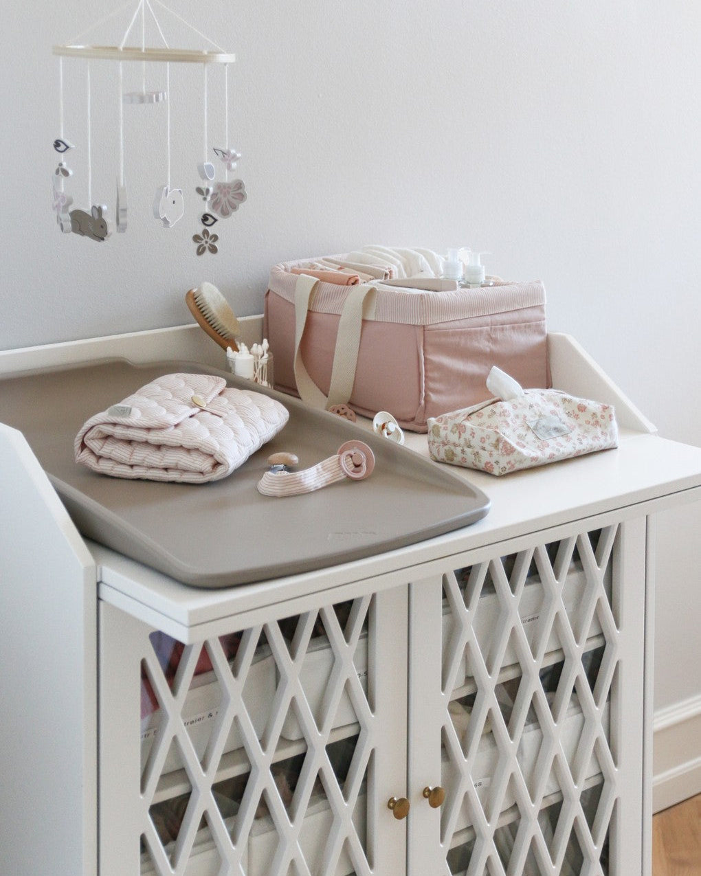 Quilted Changing Mat - OCS - Classic Stripes Rose