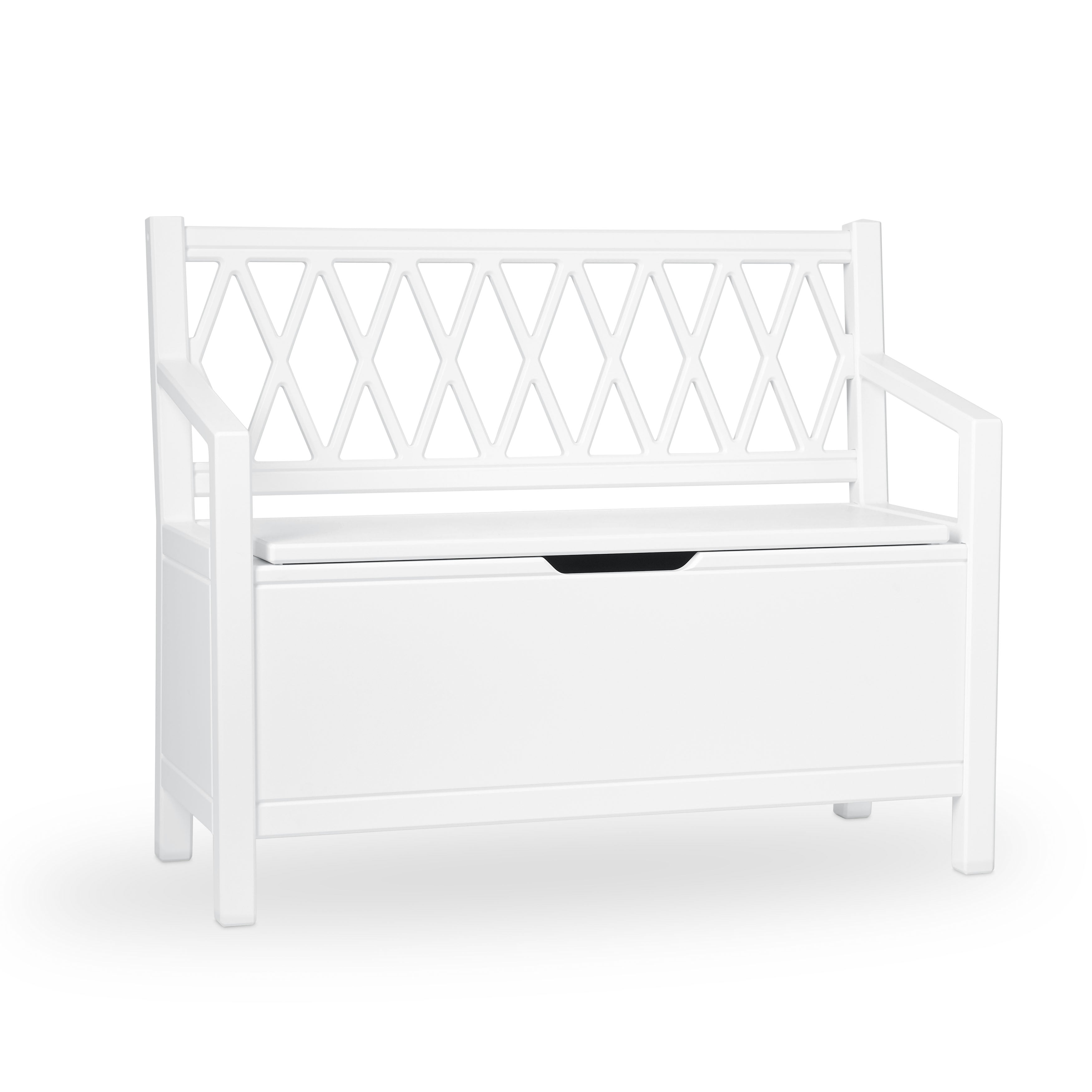 Banc de rangement enfant Harlequin - FSC Mix - Blanc