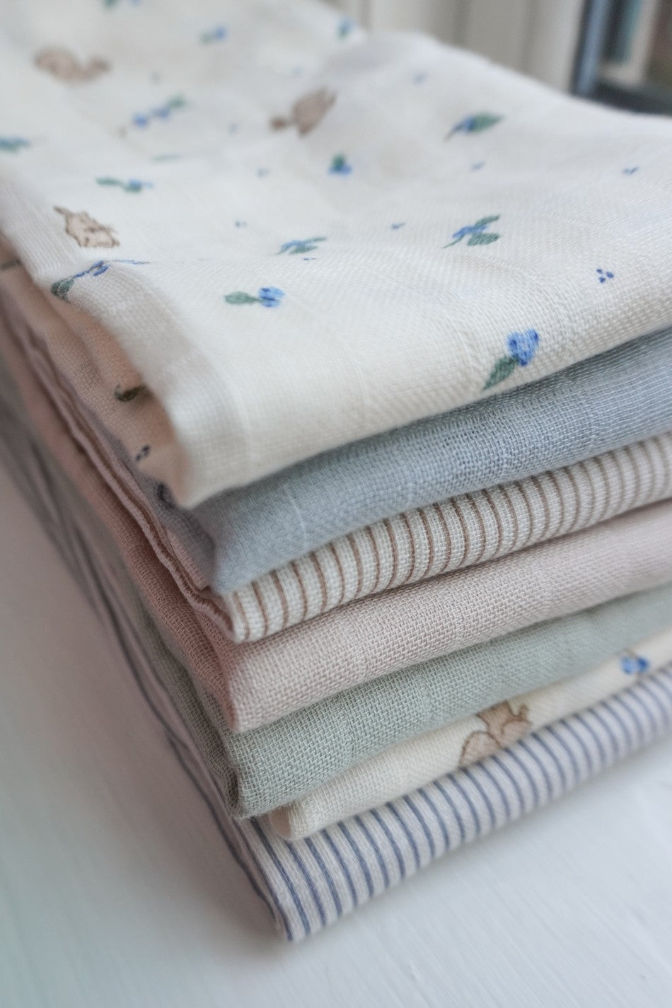 Muslin Cloth, Printed, 2-pack - GOTS - Blueberries