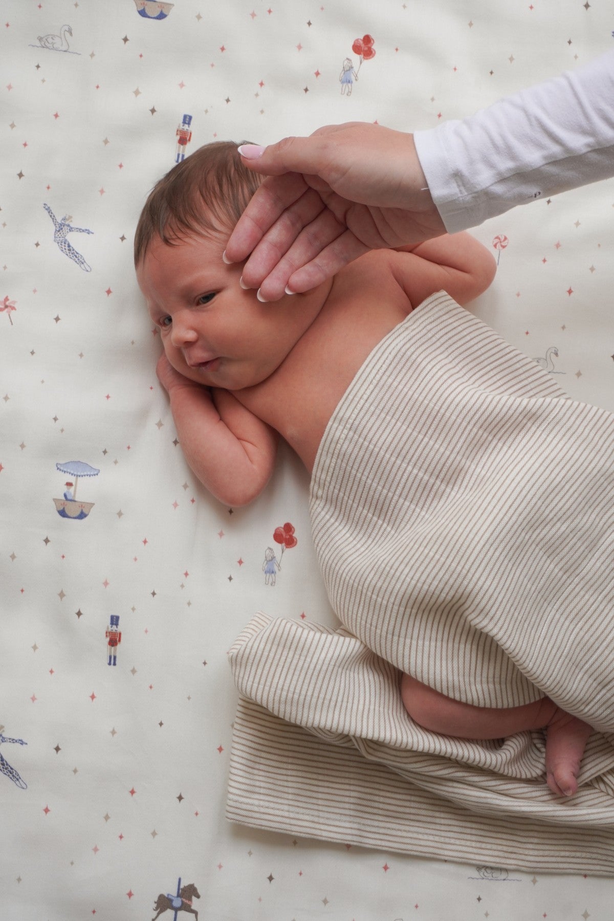 Bedding Set, Baby, 70x100cm - GOTS - Carousel