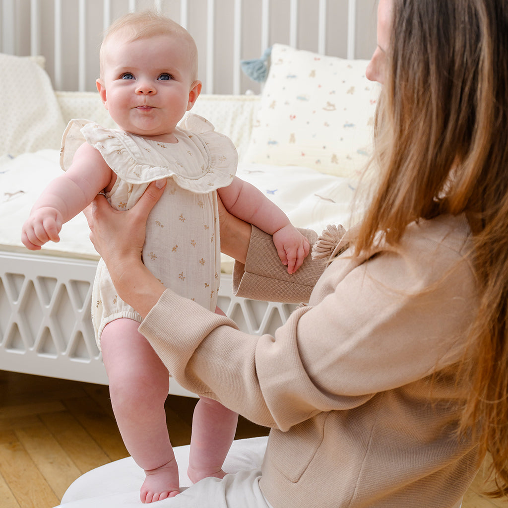 Barboteuse Edith - GOTS - Gold Flower