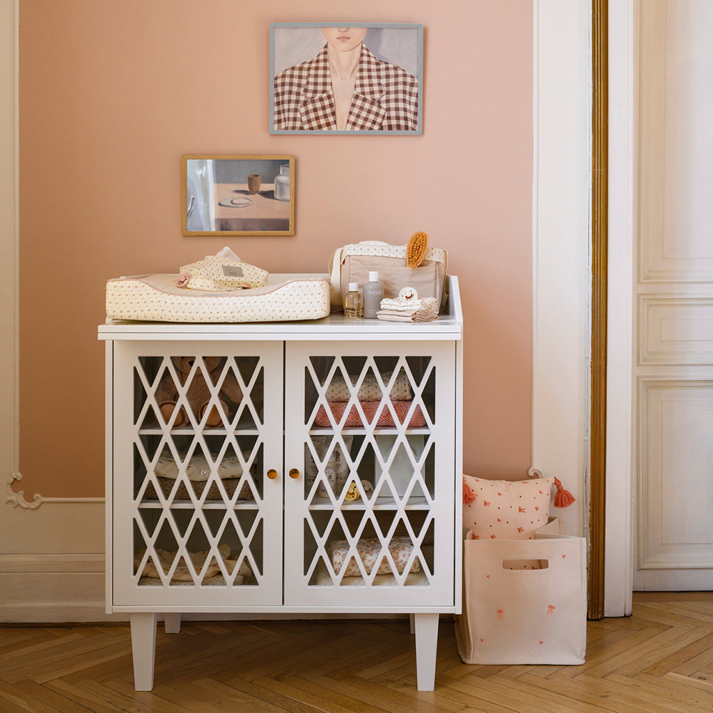 Harlequin Table à langer, FSC Mix - Blanc