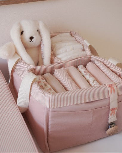 Diaper Caddy - OCS - Classic Stripes Rose