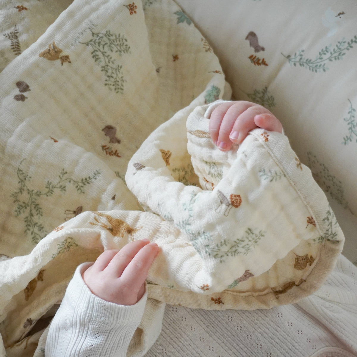 Muslin Baby Blanket - GOTS - Woodland