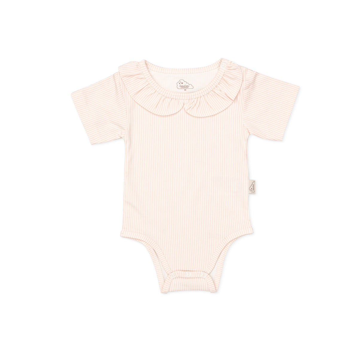 Short Sleeved Body Olivia, 56 cm - GOTS - Classic Stripes Rose