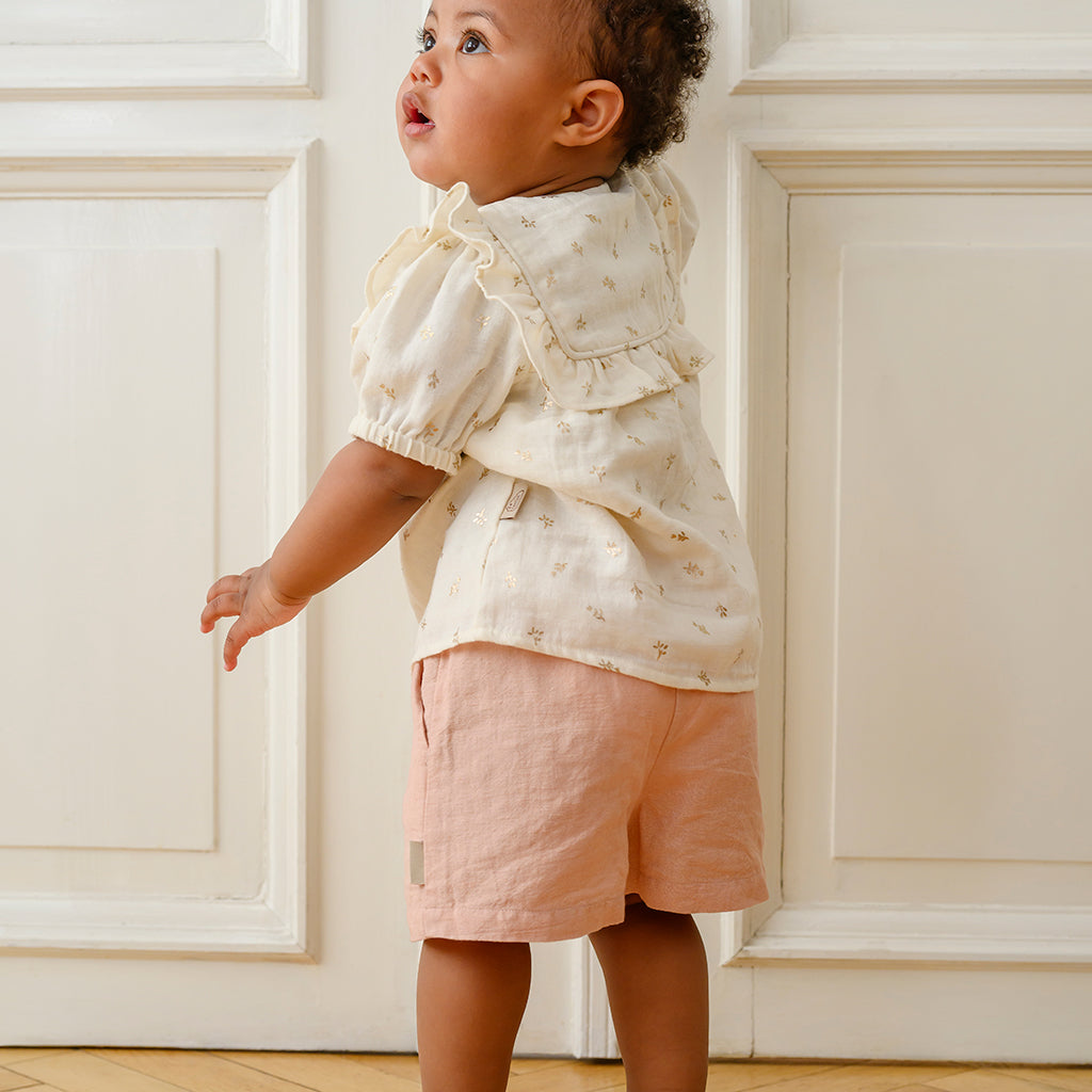 Blouse Cleo - GOTS - Gold Flower