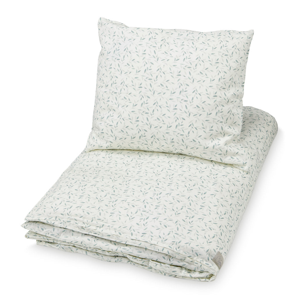 Bedding, Single, 140x200cm - GOTS Green Leaves