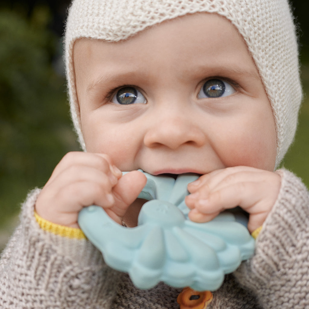 Flower Teether - Petroleum