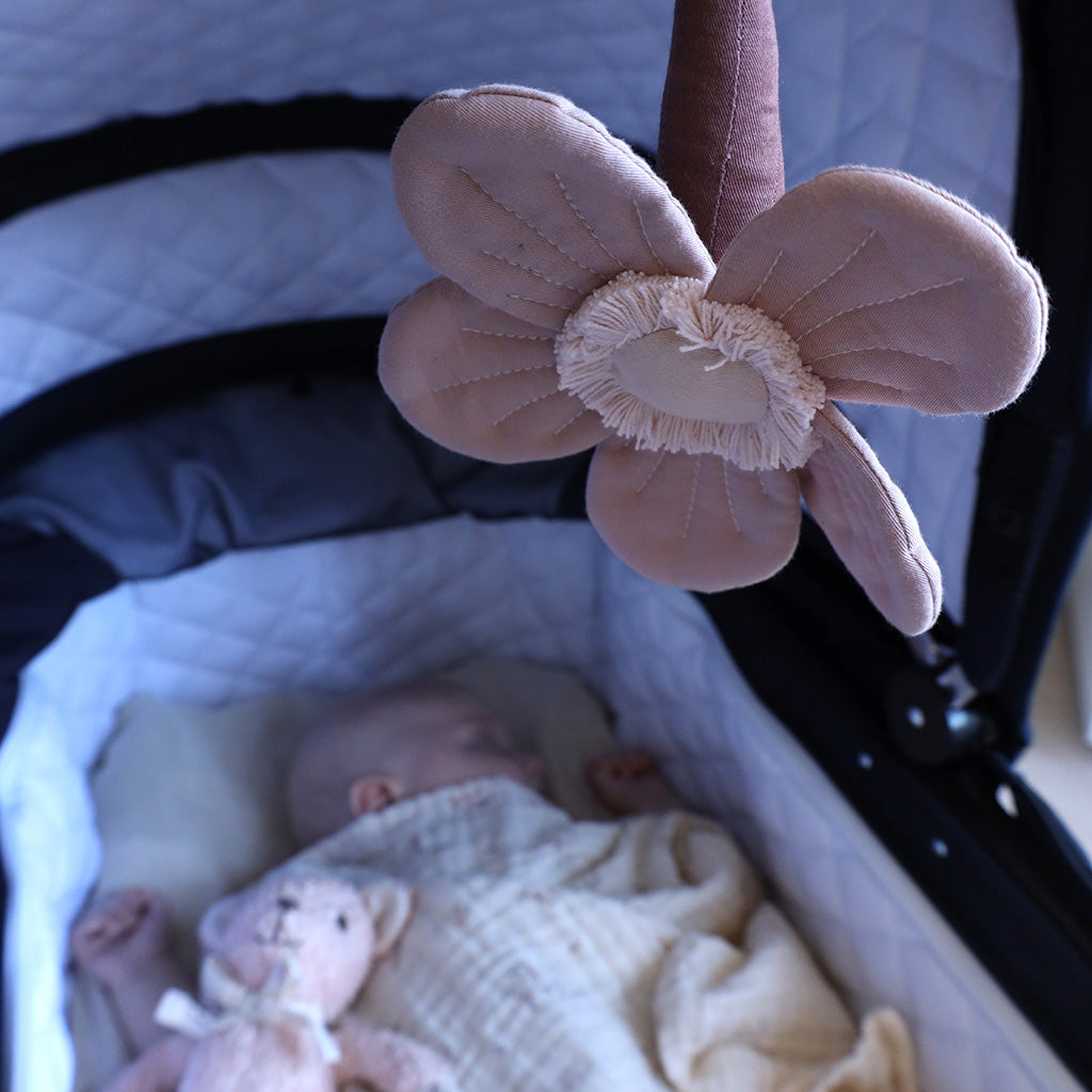 Windflower Pram Mobile - OCS Dusty Rose