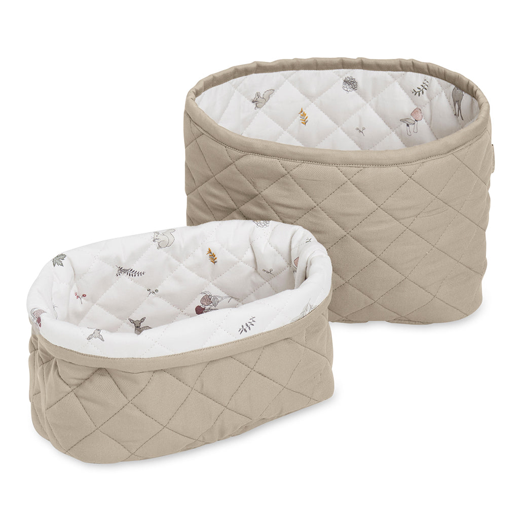 Quilted Storage Basket - Set of Two - OCS Hazel