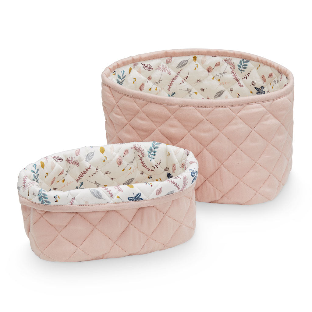 Paniers de rangement matelassés - Set de deux - OCS Blossom Pink