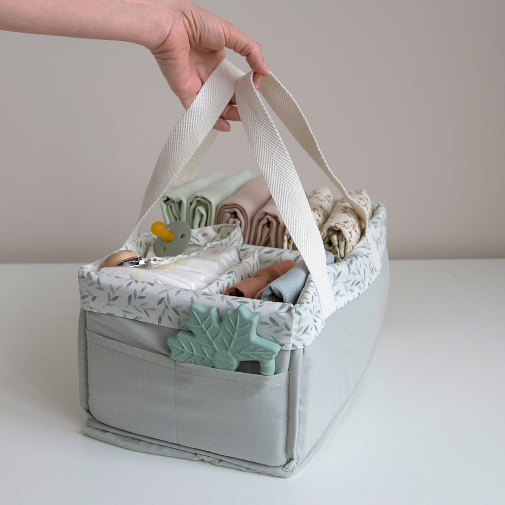 Diaper Caddy - OCS - Green Leaves