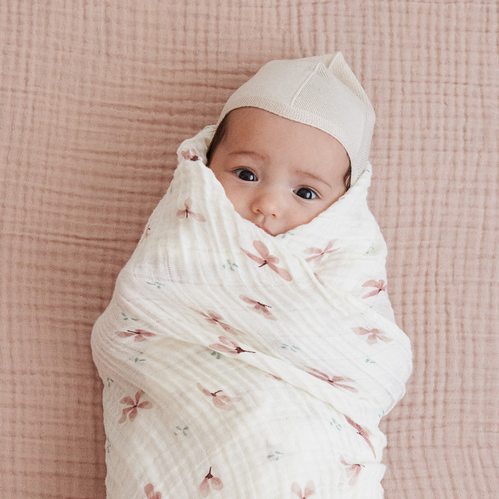 Swaddle - GOTS Windflower Creme