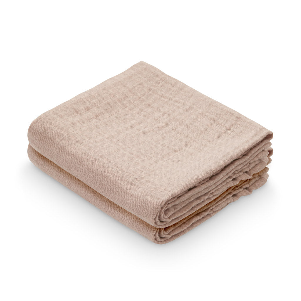 Muslin Cloth, 2-pack - GOTS Dusty Rose