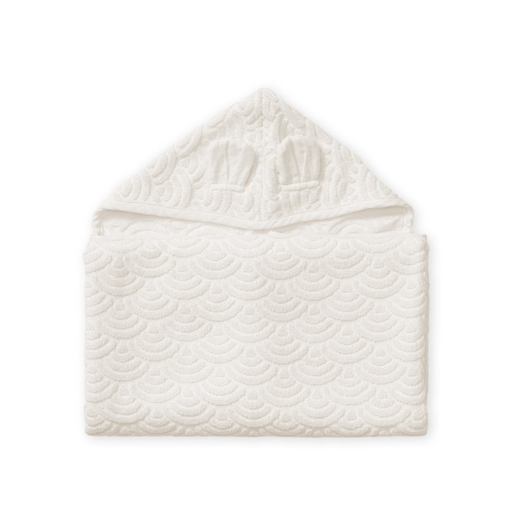 serviette de bain, Junior, Capuche avec oreilles - GOTS Off-Blanc