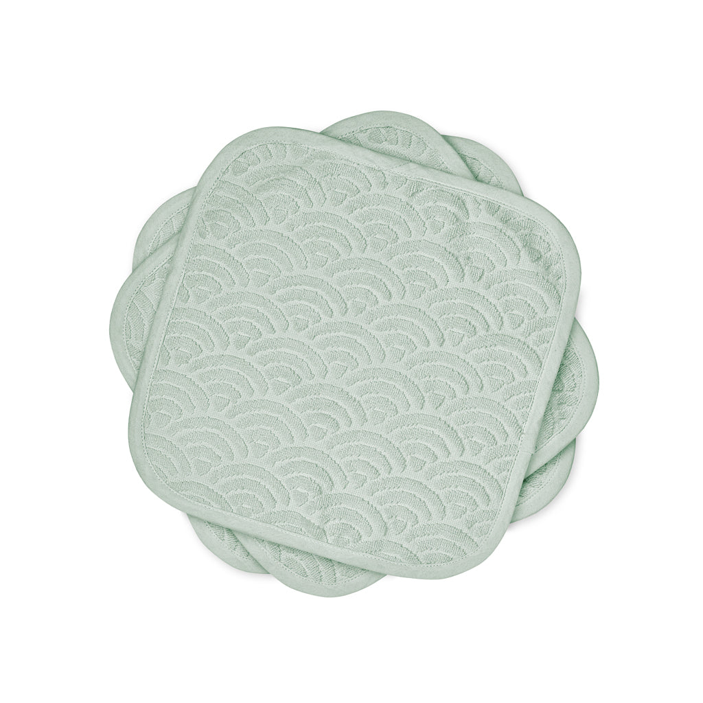 Lingettes de Toilette, paquet de 3 - GOTS Gris-vert