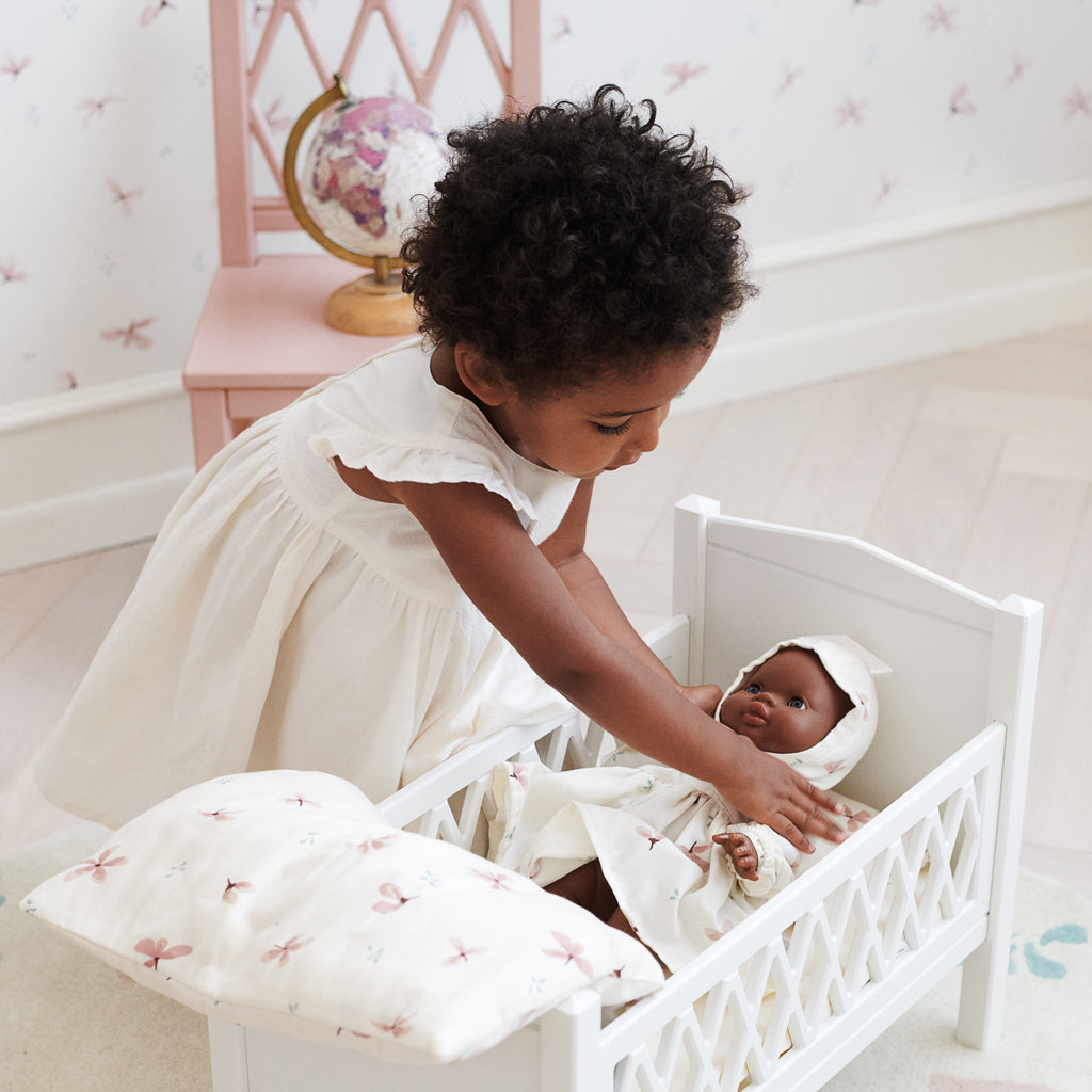 Ensemble de vêtements et bonnet pour poupée - GOTS Windflower Creme