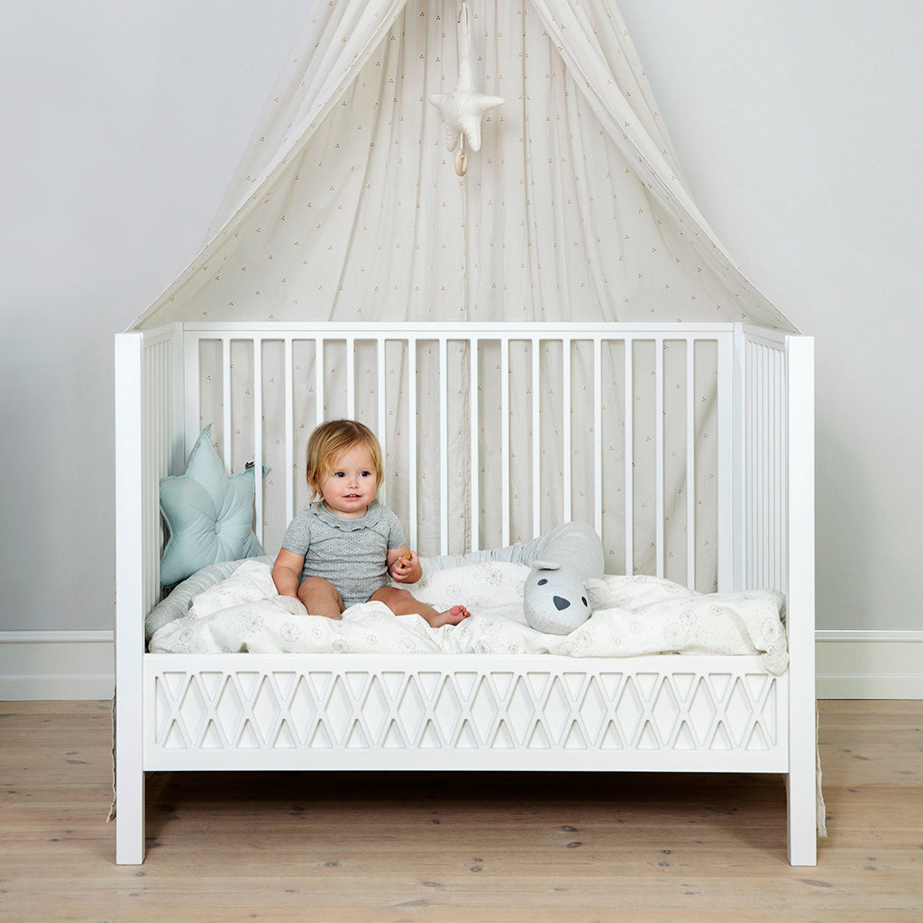 Harlequin Lits pour bébé60x120cm, FSC Mix - Blanc